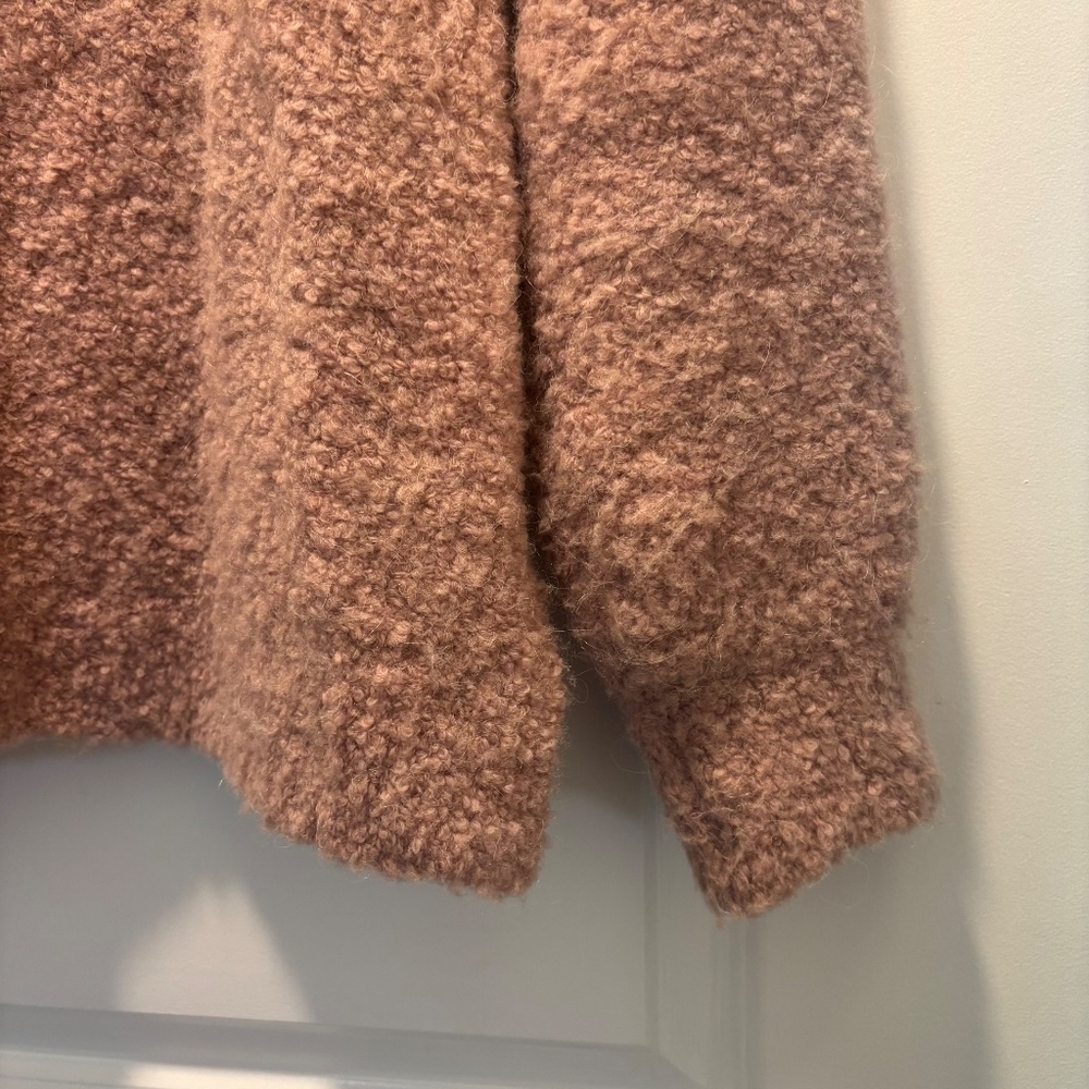 Gap Mock Neck Fuzzy Dusty Pink Sweater - Picture 4 of 6